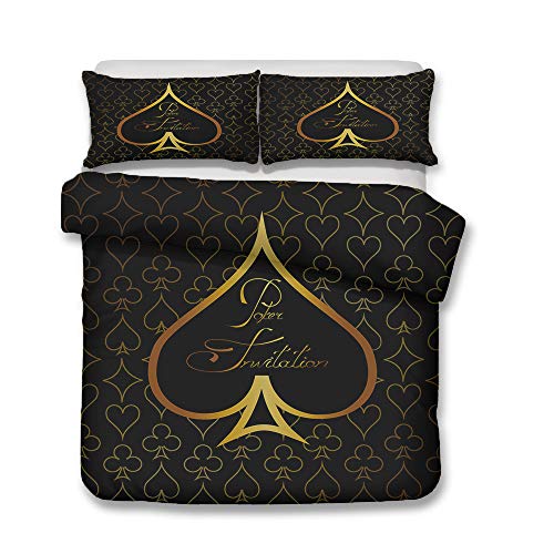 FANSU Ensemble de literie 3 pièces 3D Tarot 1 Home Housse de Couette, 2 Taies d'oreiller Décoration de la Chambre Parure de Lit en Microfiber (Pique,135 * 200cm)