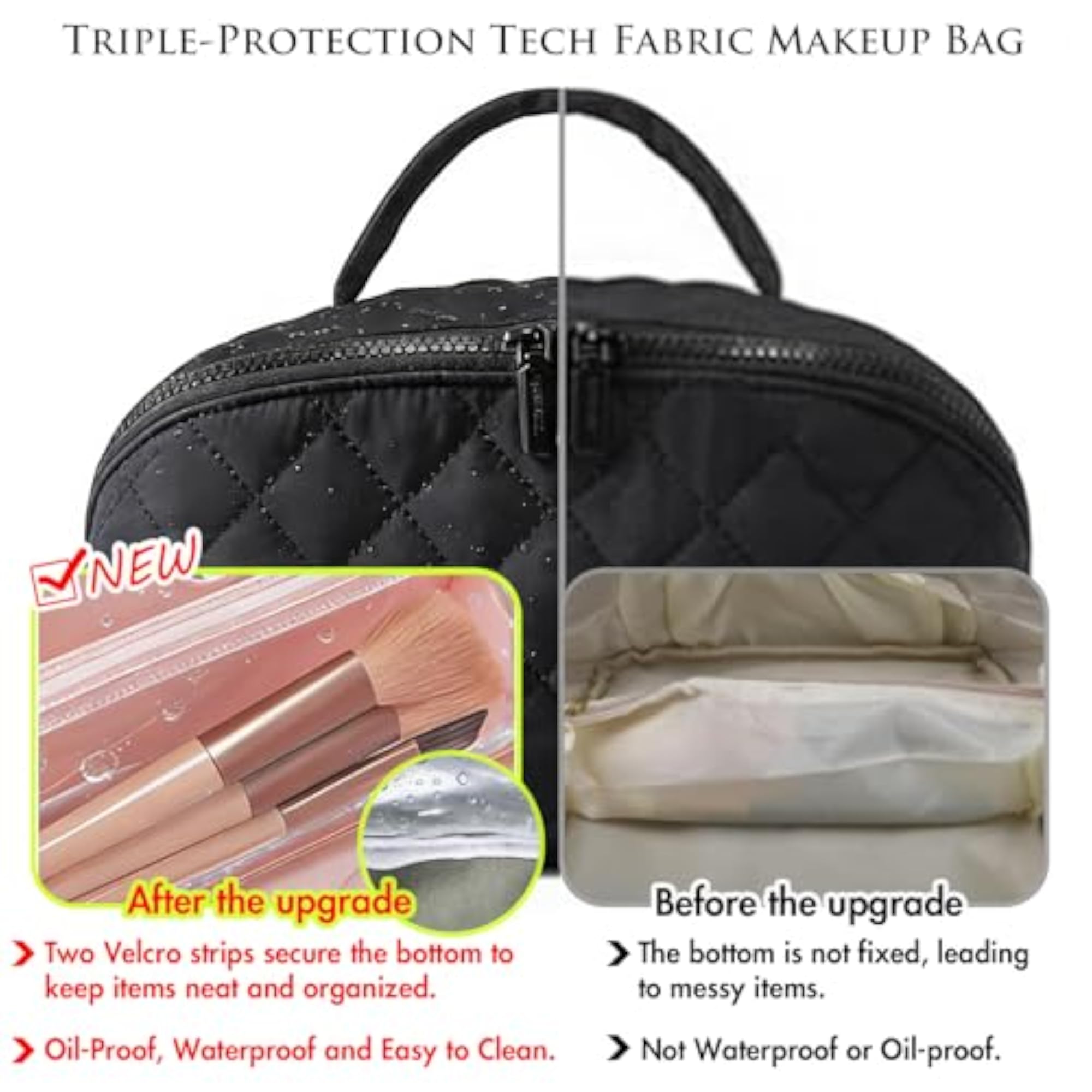 Large Capacity Travel Cosmetic Bag for Women, Waterproof