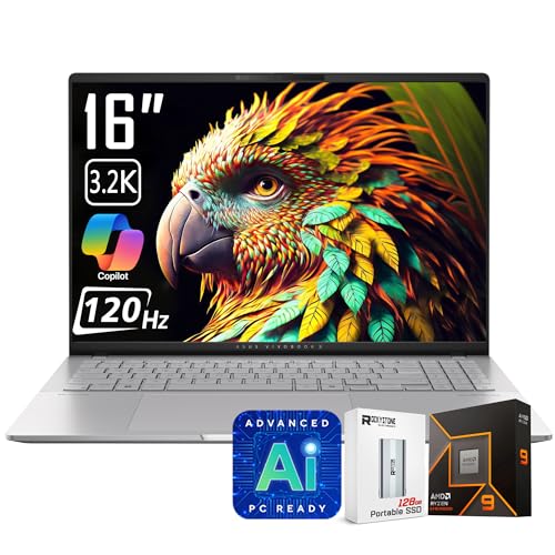 ASUS Vivobook S16 AI Ready Laptop, 16" 120Hz...