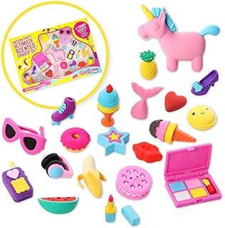 GirlZone Unicorn Party Fruit Scented Erasers, 20 Fun Erasers, Great Gift For Girls
