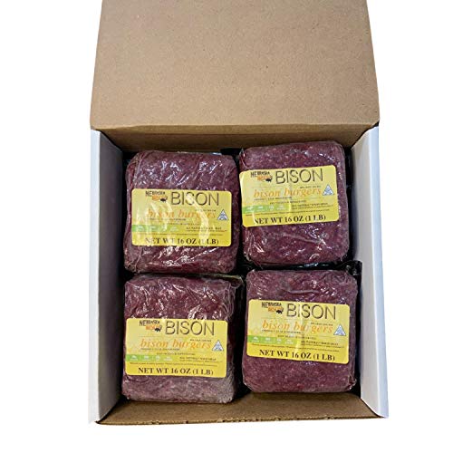 Bison Burger Patties â€“Â 12 (1/3 lb.) Burgers (3-1 packages) â€“Â Nebraska Bison
