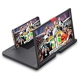12' Phone Screen Magnifier，3D HD Screen Projector，Fit Watch Movies，Games，Videos ，New Generation Foldable Phone Holder ，Compatible with All Mobile Cell Phones