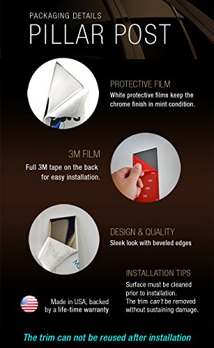 Made In Usa! Compatible With 1998-2011 Lincoln Town Car 6Pc Stainless Steel Chrome Pillar Post Trim #TOP4