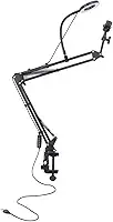 Luz do Anel Selfie Com Suporte de Telefone, Suporte de Braço Articulante Flexível, Suporte de Câmera No Alto Com Luz de Anel para Extensões de Cílios, Tratamentos de Beleza,
