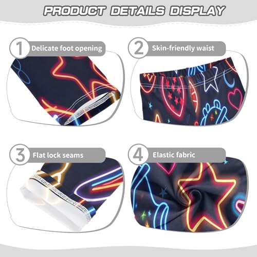 Bolaz Toddler Girls Leggings Printed Yoga Pants Leggings American Neon Stickers for Kids3