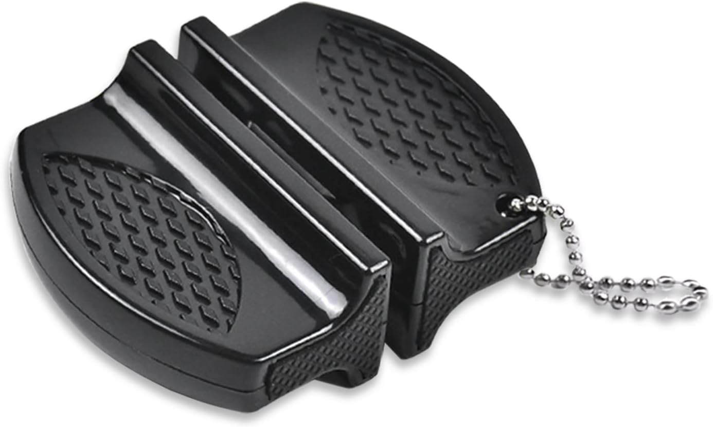 Portable Mini Knife Sharpener - Double-Sided Sharpening Tool for Home, Camping, Travel, and BBQ