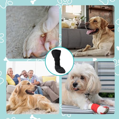 QckZee Pfotenschutz Hund Verletzung, Dog Paws Recovery Shoe(L), Haustierwunden bei Verhindern Hundeschuhe zur Erholung, Hundeschuhe Pfotenschutz für Den Heilungsschutz Nach Chirurgischen Eingriffen