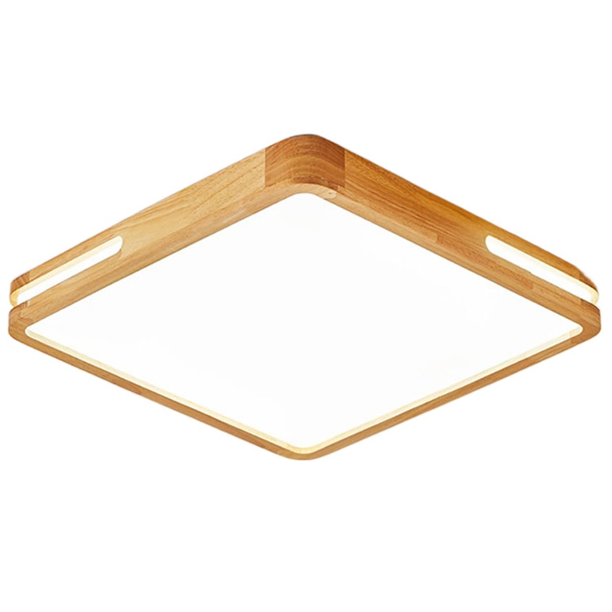 JXYDJH Wood LED Ceiling Light Flush Mount Fixtures 3 Colors Dimmable Corridor Light Natural Color Solid Wood Lamp Shade 36W LED Lighting for Corridor Hotel - Adjustable Color Temperature