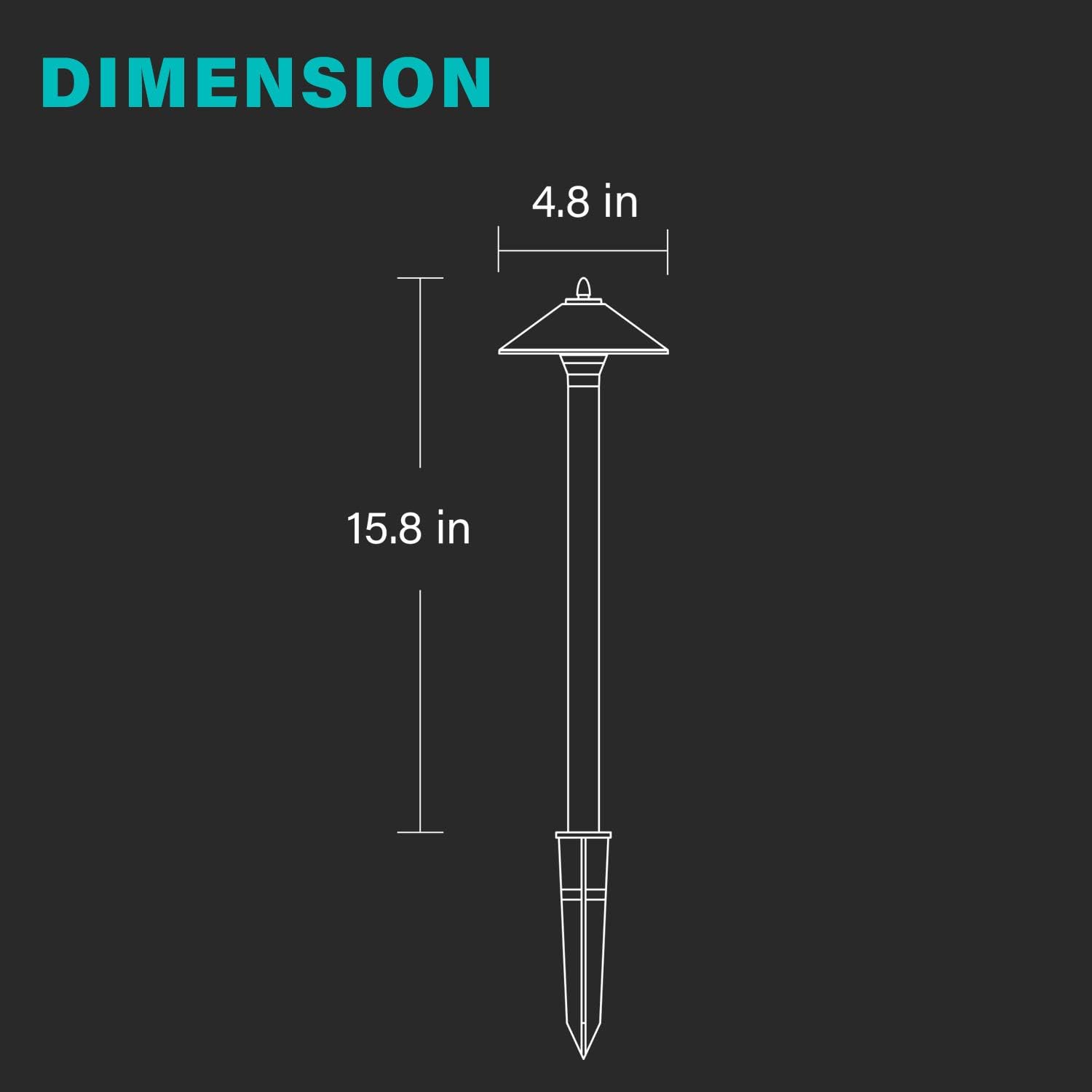Malibu 10W Pro Style Light Decorative Pathway Landscape Lights, Low Voltage Pro Path Yard Lights for Garden Landscape Path Pathway Lights Lawn Lamp, 8 PK Aged Brass by Malibu 8308-9103-08 - - 