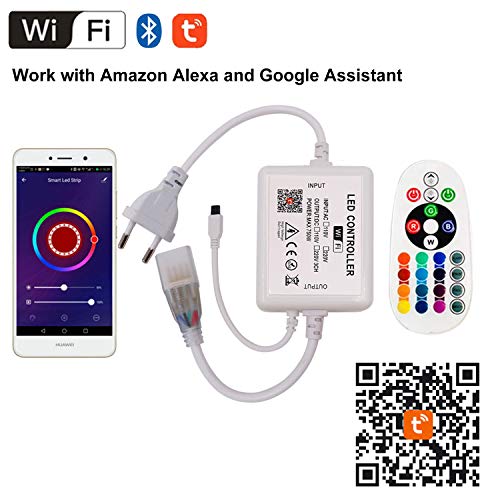 Xunata 15 m luce al neon WiFi RGB con telecomando