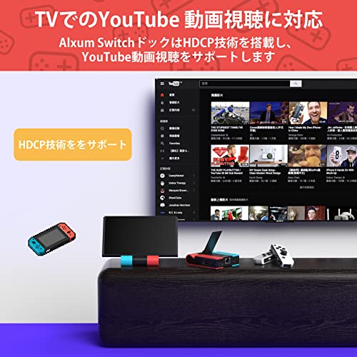 Alxum Switch ドック youtube対応 lanポート付き ミニドック の商品画像 4