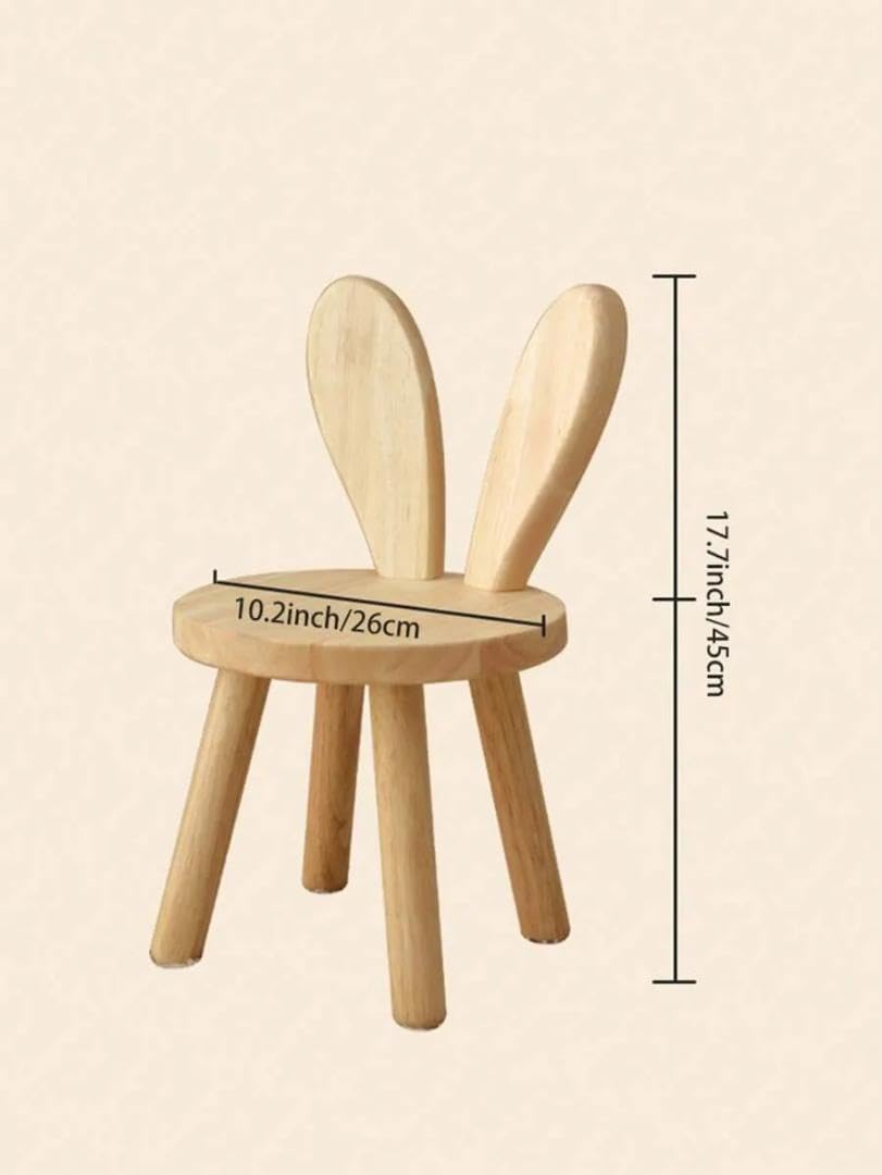 ウサギの耳 木製キッズチェア 2脚セット