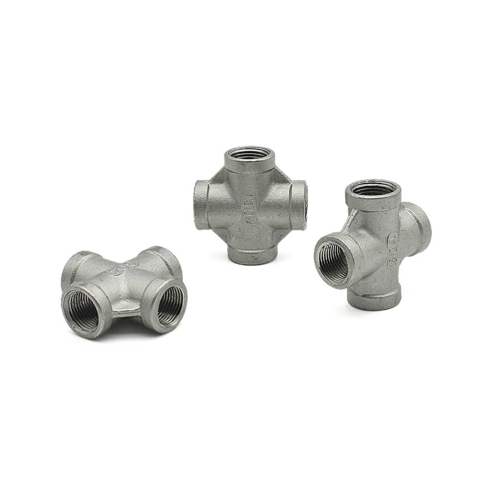 1/4 "3/8" 1/2 "3/4" 1 "1-1/4" 1-1/2 "2" BSP 304 In Acciaio Inox Femmina Croce Maschio Croce Filettato Adattatore di Testa Raccordi for Tubi(Female Cross 2")