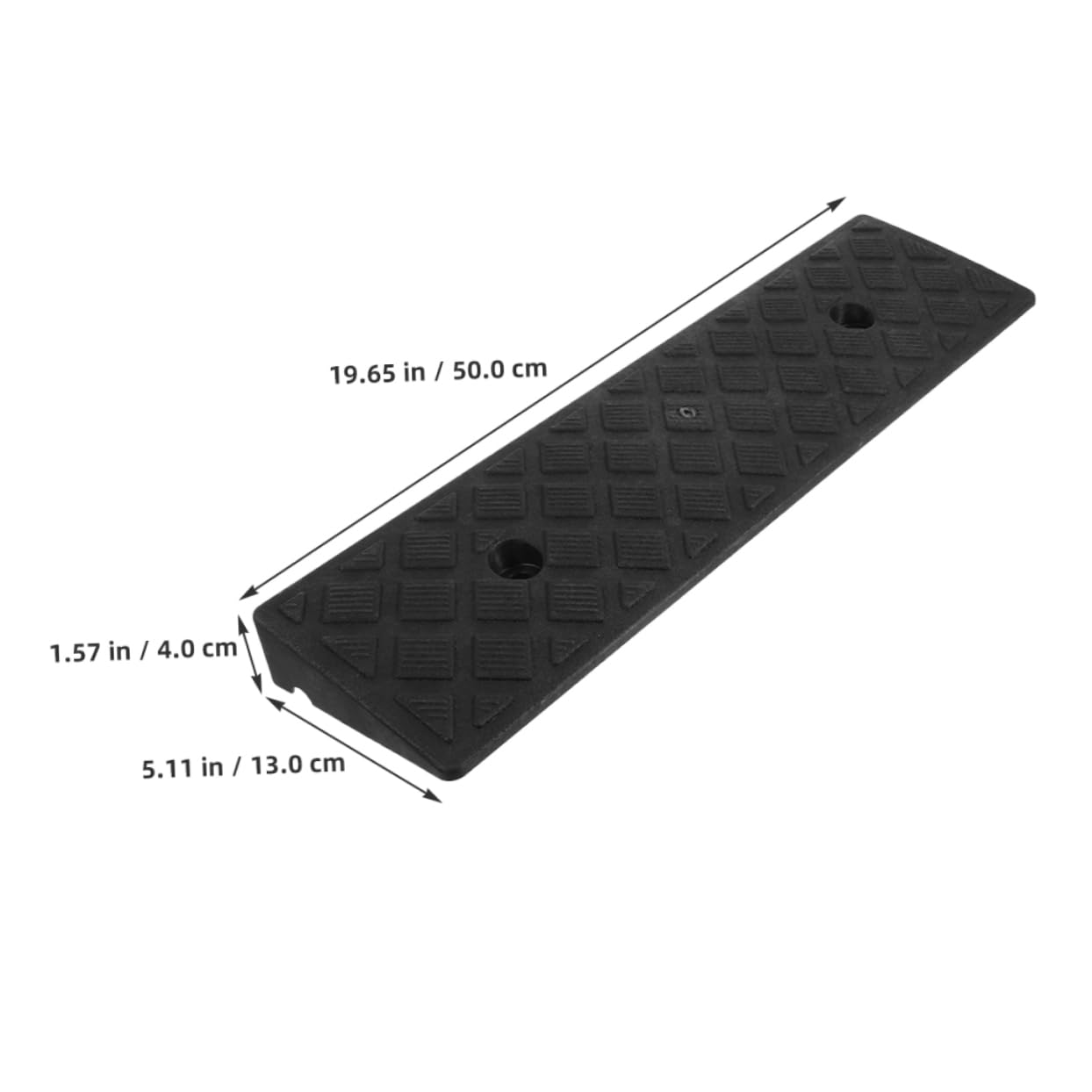 DINHEAROM Garage Threshold Ramp 2pcs Plastic Ramps for Door Steps Curbs Universal Application Comfortable