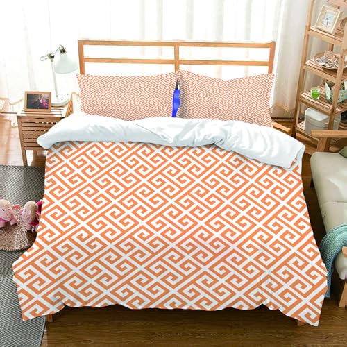 Ensemble de lit microfibres anti-plis style antique damier vert et blanc avec taies