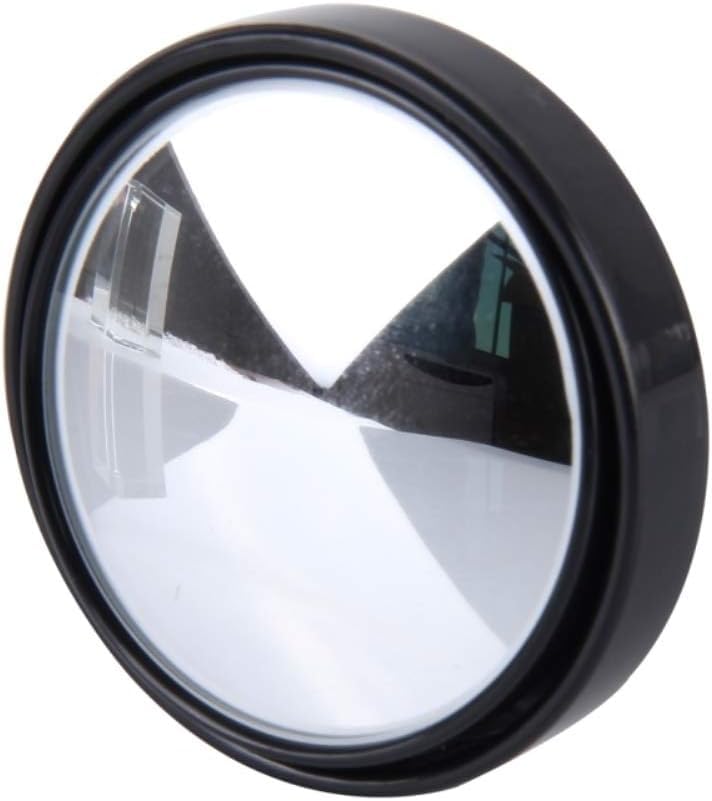 Image of Automaze 3R Blind Spot Mirrors, 2 inch Round HD Glass Convex 360 Wide Angle Side Rear View Mirror with ABS Housing for Cars SUV and Trucks, Silver, Pack of 2(3R-035) (Black)