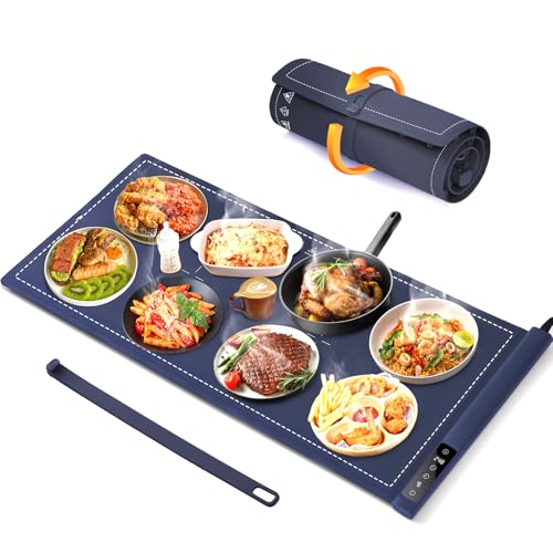 Warming Mat For Food Extra Large- 36'x16' Electric Warming Trays for Buffets Party, Food Warmers For Thanksgiving, Christmas House Warming Gift, Portable Heating Mat with 9 Temp Settings & 6H Timer