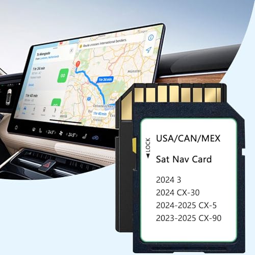 2025 Upgraded KMV6 66 EZ1B Navigation SD Card Map USA/CAN/MEX CX-5(2024-2025), CX-30/Model 3(2024),...