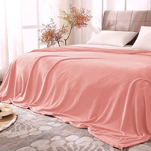 Image of BEDELITE Fleece Blankets Queen Size Pink Throw Blankets for Bed, Luxury Plush Cozy Fuzzy Blanket 90x90 inches, Super Soft Warm Lightweight Throw Blanket All Seasons Suitable