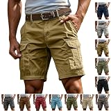 Pantalones Cortos Hombre Pantalon Corto Bermudas Cargo Casual Deportivos Running de Verano con Varios Bolsillos para Trabajo Deporte Gimnasia Playa