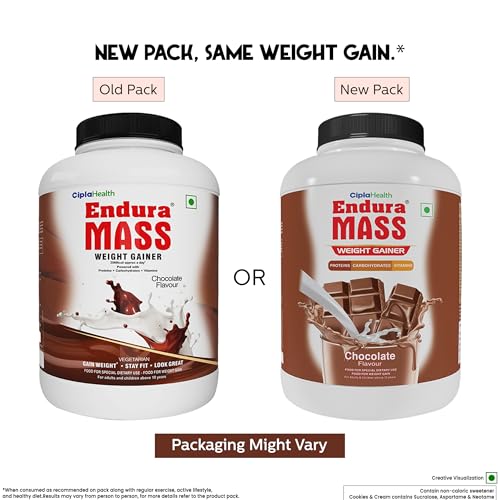 Image of Endura Mass Weight Gainer 3000 g Chocolate Flavour | Unique blend of 3 sources of protein, carbs, vitamins & essential minerals | Ideal for Children above 10 years, men, women & athletes.