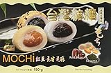 AWON Mochi Mixpackung mit Erdnuss-, Rote Bohnen- und Sesamgeschmack, kleine Klebreiskuchen, als Nachtisch oder als süßer Snack zwischendurch (5 x 180 g mit 6 Mochis pro Packung)