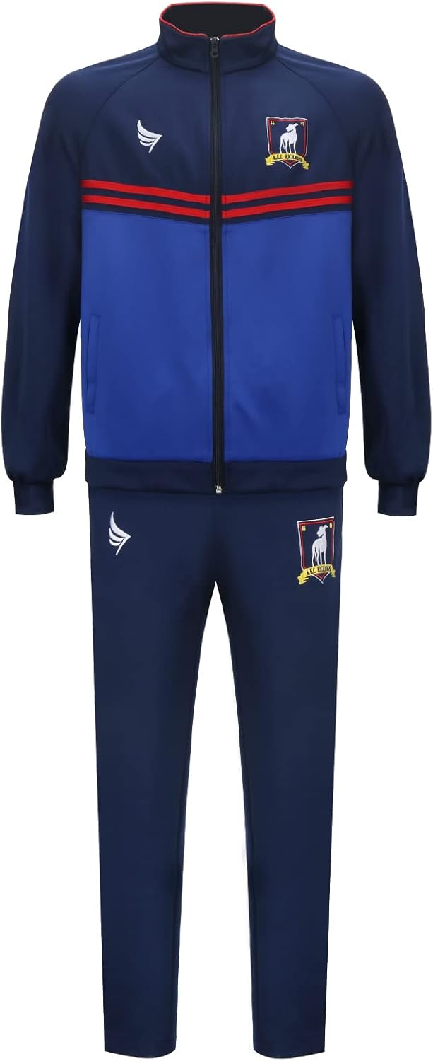 Mens Football Coach Costume Blue Jacket Pants Tracksuit Coat Soccer Suit Sportswear Training Halloween Cosplay Outfit - Image 7