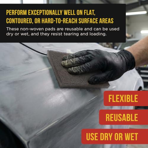Image of Dura-Gold Premium 6 inch x 9 inch Gray Ultra Fine General Purpose Scuff Pads, Box of 10 - Final Scuffing, Scouring, Sanding, Cleaning, Paint Color Blend Prep, Surface Adhesion Preparation, Automotive Autobody