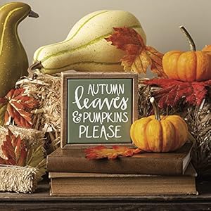 Primitivesbykathyboxsignminiautumnleaves  Urban Country Home Decor Primitives by kathy box sign mini autumn leaves  urban country home decor