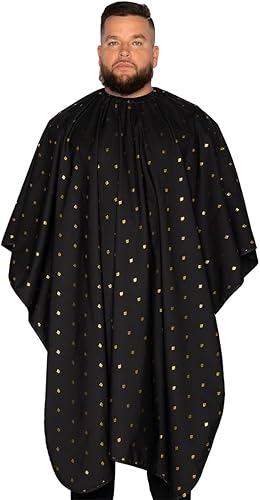 Barber Strong The Barber Cape - Funda para corte de pelo para hombres, material repelente y reductor estático, tela resistente al agua