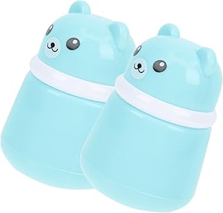 NOLITOY 2 Pçs Caixa De Sopro De Pó De Urso Caso De Retenção De Pó De Bebê Recipiente De Pó De Pó Caso De Sopro De Pó Compõem Esponja Corpo Sopro De Talco Caso De Pó De Banho Esponja