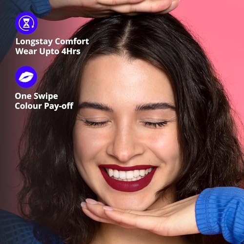 Image of Blue Heaven Get Matte Lipstick | Soft Matte Finish and Lightweight Formula | Intense Pigment | Long-Lasting Lipsticks For Women | 204M | 4gm (Pack of 2)
