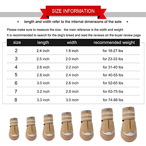 QUMY 2PCS Dog Shoes for Hot Pavement Boots for Dogs Summer Booties Heat Protection Mesh Breathable Nonslip with… - Image 4