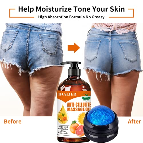 Inalier 3 Pack Cellulite,Sore Muscle & Lavender Relaxation Massage Oils For Massage Therapy With Massage Ball,Christmas Gifts Spa Treatment Gift Set For Soothes Sore Muscle.Massage Oils For Date Night Gift thumb #5