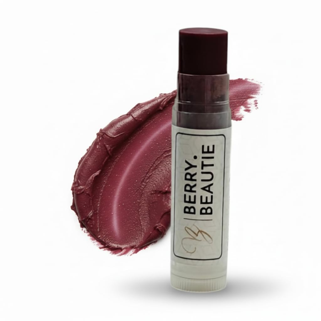 berry beautie moisturising lip balm | for dark, pigmented, dry, flaky lips| lip balm for buttery soft lips| maroon, 5 gm