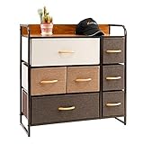 Kamiler チェスト 収納 タンス チェスト 布製 衣類収納 簡単組立チェスト 3段7杯 変形にくい 幅80*奥行29*高さ78.5cm