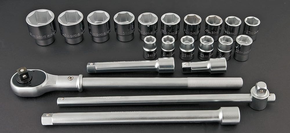 NEO TOOLS Klucze nasadowe 3/4, zestaw 21 szt