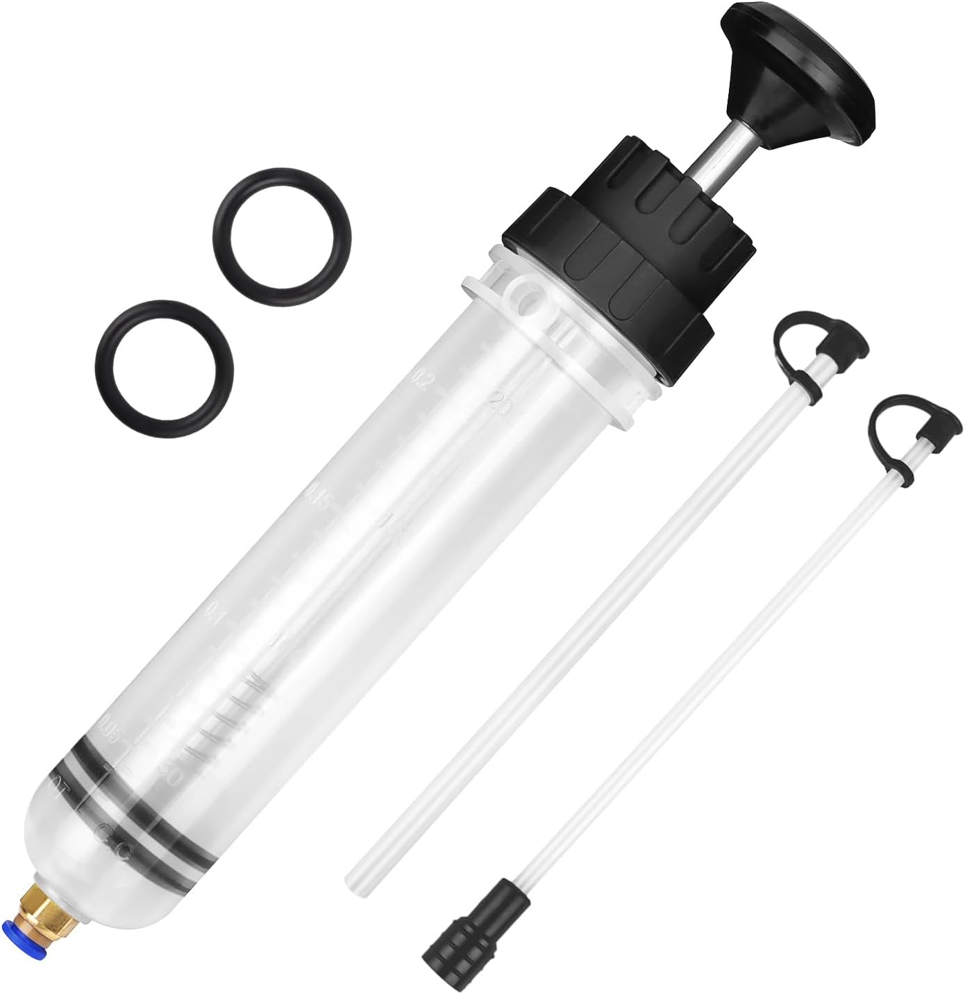 BAIFULAI 2 Stück Ölabsaugpumpe 500ml - Handpumpe Mit Schlauch Für Bremsflüssigkeit & Kühlmittel