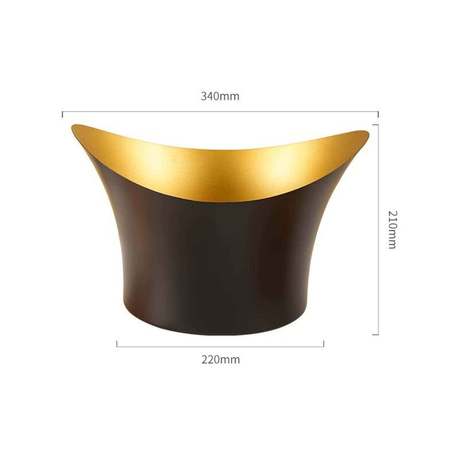 Enfriador de vino aislado de champán del cubo de h Tina grande for bebidas de acero inoxidable 9 litros for fiestas, cubeta for y hielo con aislamiento negro asas dobles, enfriador for for