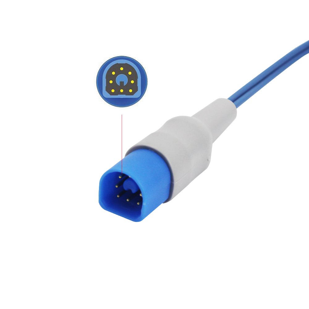 Sino-k Kompatibel Philips M1191BL Spo2 Sensor Erwachsene Weiche 9,8 ft 8 Pins Connector FDA/CE Genehmigt