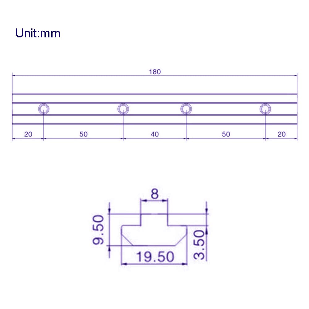 Yeebyee Straight Line Connector 7.1"Joint Bracket with M6 Screw for 0.31" Slot 4040 Series Aluminum Extrusion Profile - Image 3