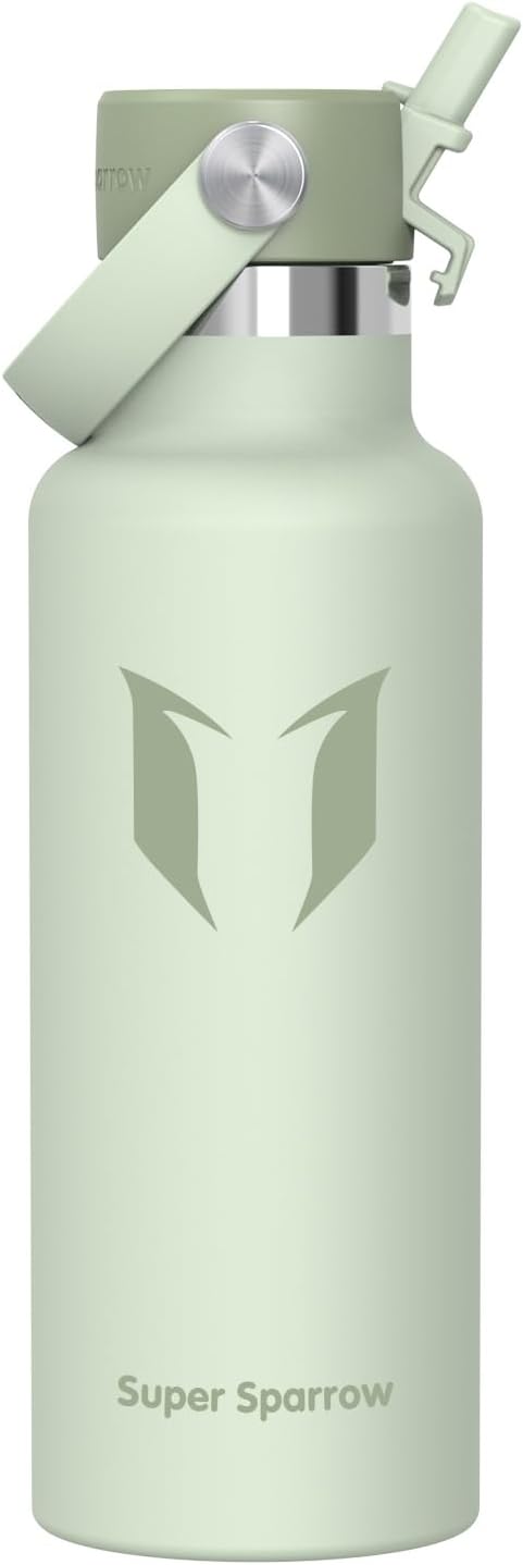 Sparrow Insulated Water Bottle - 350ml/500ml/750ml/1L/1.2L - FlipFlow Metal Water Bottles with Straw Lid - BPA Free - Leakproof Stainless Steel Flask for Sport, Gym, School, Outdoor, Travel — image 18
