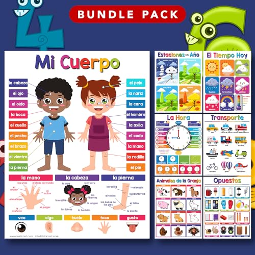 FoldCard Spanish Educational Posters Bundle of 14 8.5x11 by FoldCard - Image 3