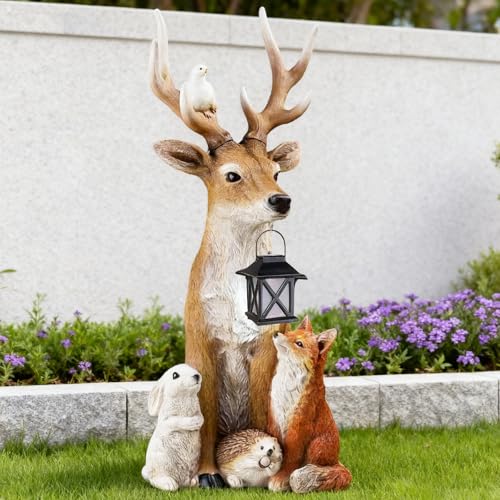 CHENBOOW Gartenfigur,Gartendeko für Draußen,Weihnachtsdeko Hirsch...