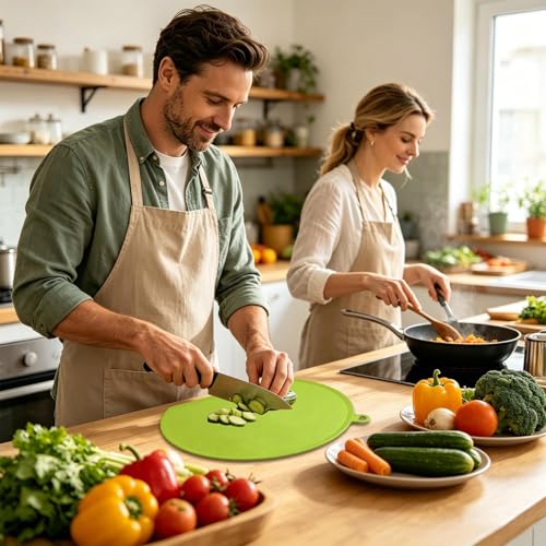 Tablas de cortar para cocina que evitan mezclar sabores: alfombra de corte de doble cara 3