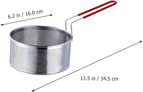 Miniatura 6 de KICHOUSE Cesta de espagueti 1pc 304 Colador Mango Largo Acero Inoxidable Línea Redonda Pasta Hervir Cesta