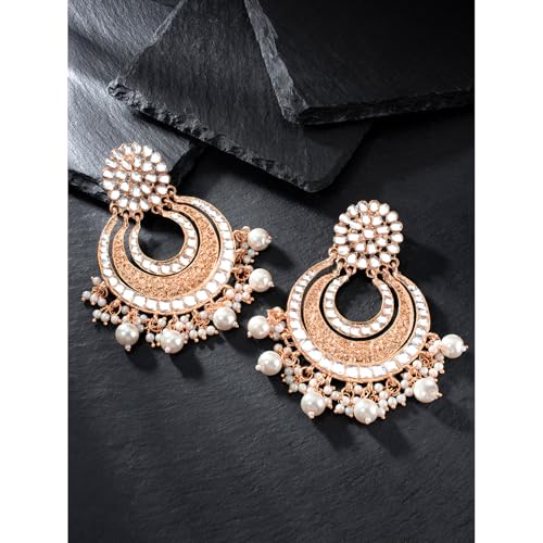Image of Peora Traditional Indian Ethnic Earrings Jewellery Set Gift for Women Girls