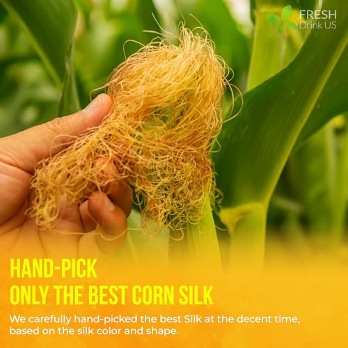 Image of FreshDrinkUS, Premium 40 Tea Bags Corn Silk Tea, 100% Natural & Pure from Corn Silk. Corn Silk Herbal Tea. Clean Ingredients. Made with Natural Material Tea Bags. No Sugar, No Caffeine, Vegan.
