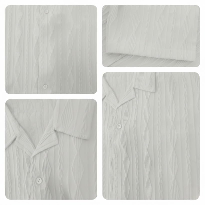 Image of Leriya Fashion Shirt for Man | Mens Casual Shirts | Shirt for Man| Shirts for Mens Stylish |Half Sleeve Button Down Textured Summer Wear (Available in Plus Sizes)