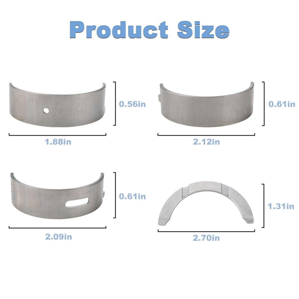 JDMON Engine Connecting Rod Bearing Compatible with Toyota Celica, Corolla 1998-2008, Pontiac Vibe 2003-2008 1.8L L4 Replacement for 11701-22024 13041-22024 9145229426 MB1853 MB5287AM 5M1853 MB946